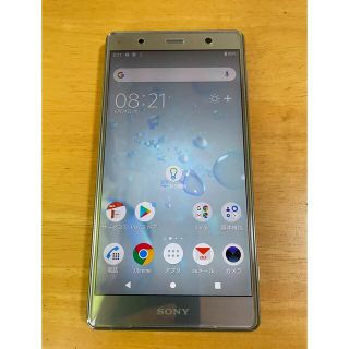 エーユー(au)のau Xperia SOV38 シルバー SIMロック解除 中古(スマートフォン本体)