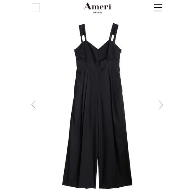 Ameri VINTAGE(アメリヴィンテージ)の【Ameri VINTAGE】CORD SUSPENDER WIDE PANTS レディースのパンツ(サロペット/オーバーオール)の商品写真