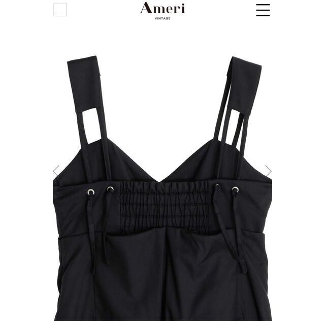 Ameri VINTAGE(アメリヴィンテージ)の【Ameri VINTAGE】CORD SUSPENDER WIDE PANTS レディースのパンツ(サロペット/オーバーオール)の商品写真