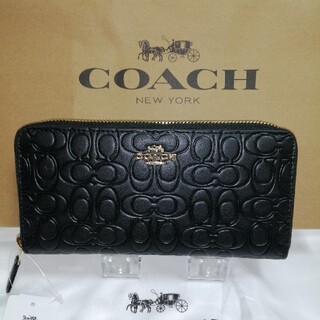 コーチ(COACH)のCOACH 長財布　新品未使用　F39631正規品ブラック(財布)