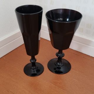 ザラホーム(ZARA HOME)のZARA HOME 黒 グラス 2点セット(グラス/カップ)