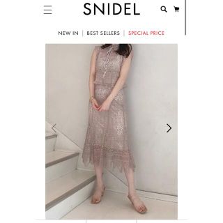 スナイデル(SNIDEL)のスナイデル　レースボウタイブラウス＋ヘムフレアレーススカート(シャツ/ブラウス(半袖/袖なし))