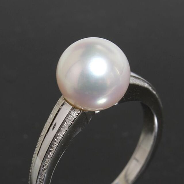 MIKIMOTO(ミキモト)のミキモト MIKIMOTO アコヤパール 8mm リング 11号 pt950 レディースのアクセサリー(リング(指輪))の商品写真