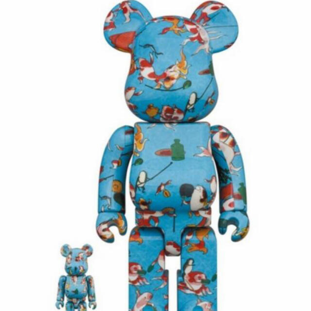 新品未開封■BE@RBRICK 歌川国芳「金魚づくし」100％ & 400％