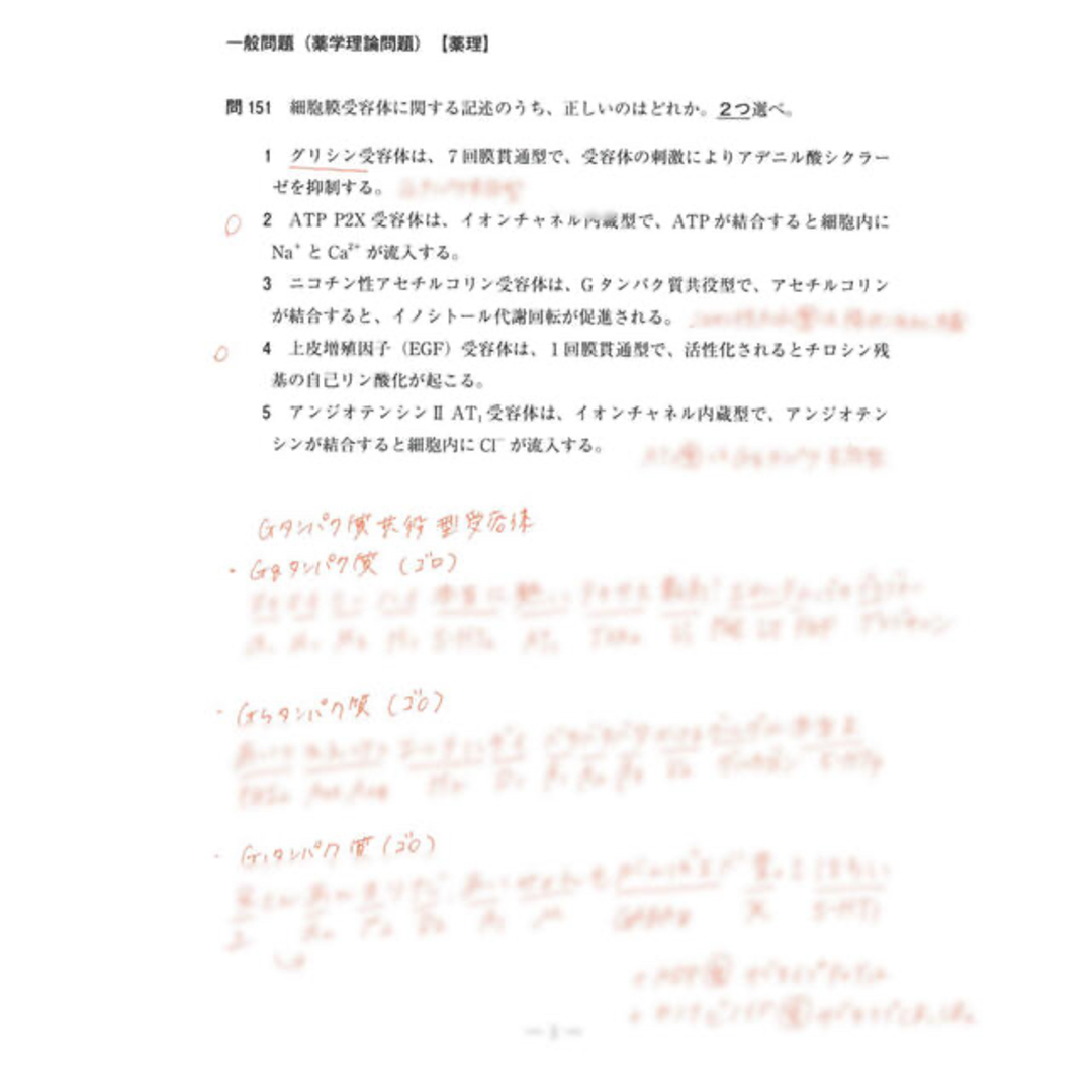 USB版108回〜97回薬剤師国家試験　ゴロ解答解説をオレンジペンで記入参考書 エンタメ/ホビーの本(資格/検定)の商品写真