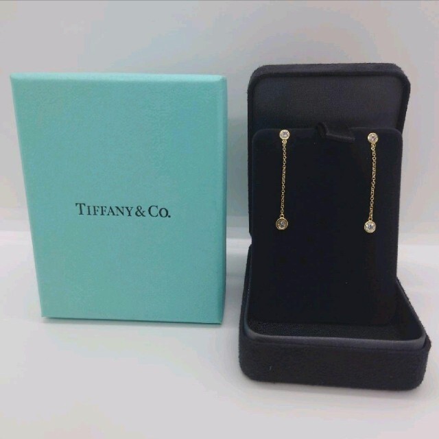Tiffany & Co. - hana ティファニー K18 ダイヤ バイザヤード ドロップ ピアス
