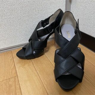 ロペ(ROPE’)の新品 ROPE ロペ ヒール サンダル ブラック 23.5 ㎝(サンダル)