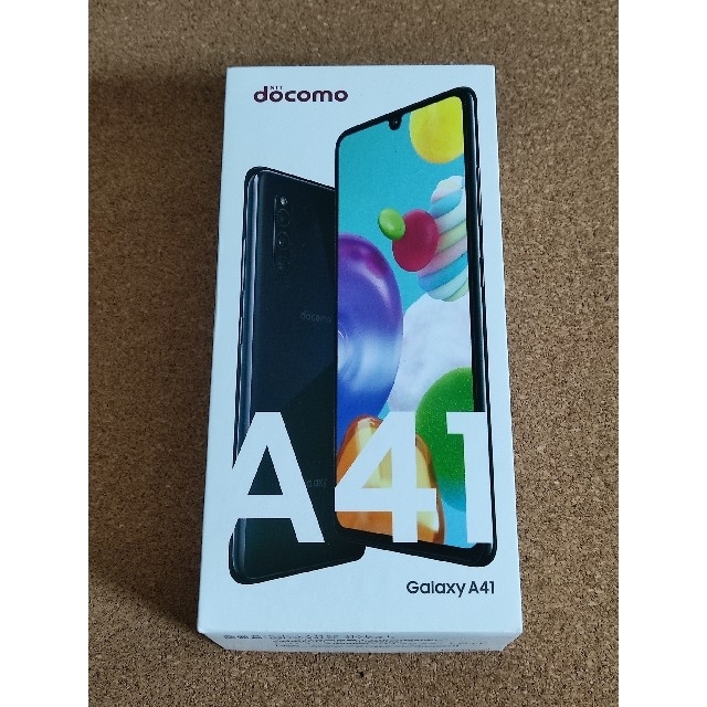 SAMSUNG Galaxy A41 SC-41A ブラック顔指紋認証スマートフォン特徴