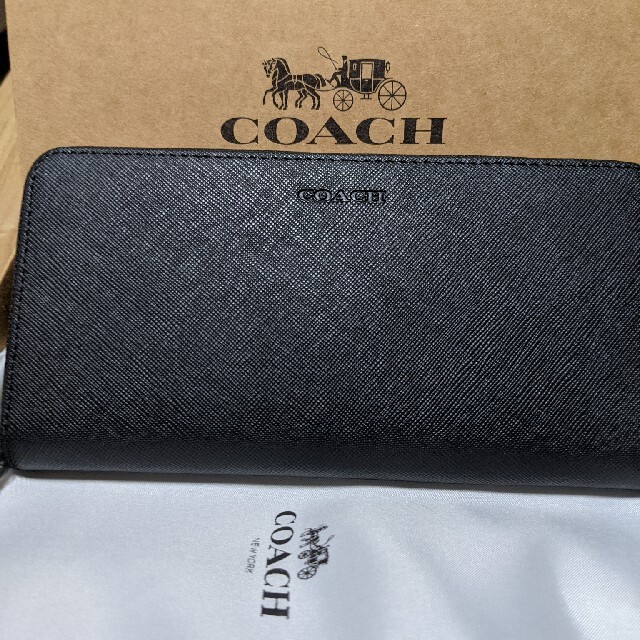 COACH  長財布　ラウンドファスナー黒