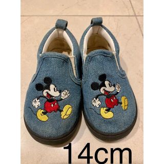 ディズニー(Disney)の【14cm】ミッキースリッポン(スリッポン)