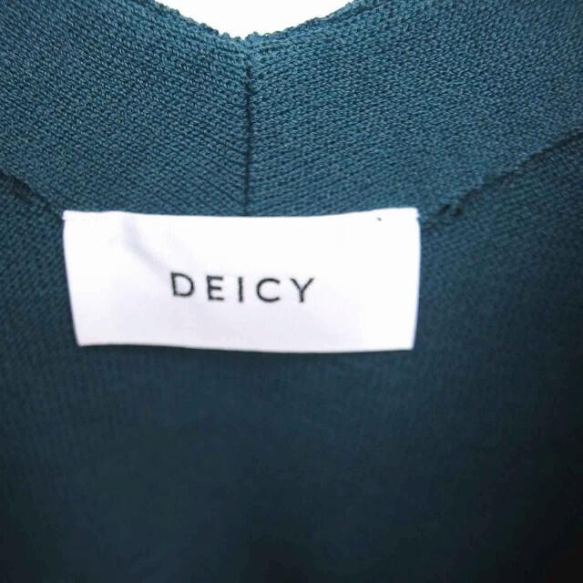 deicy(デイシー)のデイシー カットソー ニット 丸首 無地 半袖 F 緑 グリーン /TT18 レディースのトップス(カットソー(半袖/袖なし))の商品写真