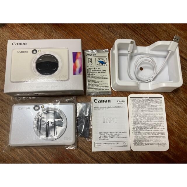 新品•未使用】Canon ZV-123-PWインスタントカメラ インスピック