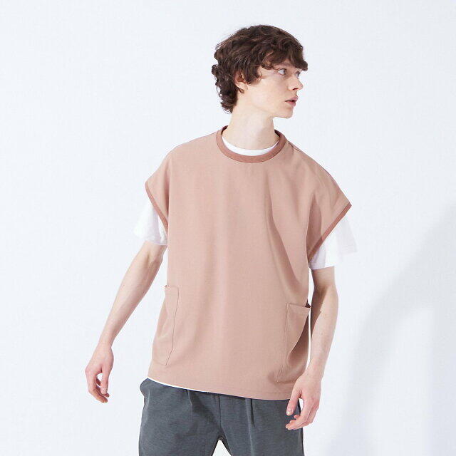 ABAHOUSE(アバハウス)の【スモークピンク】【Comfortable】ダブルポケット ベスト / ノースリーブ Tシャツ メンズのトップス(その他)の商品写真