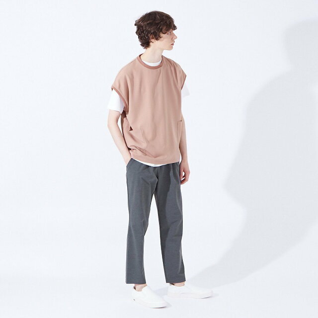 ABAHOUSE(アバハウス)の【スモークピンク】【Comfortable】ダブルポケット ベスト / ノースリーブ Tシャツ メンズのトップス(その他)の商品写真