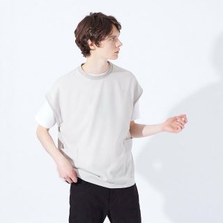 アバハウス(ABAHOUSE)の【グレージュ】【Comfortable】ダブルポケット ベスト / ノースリーブ Tシャツ(その他)