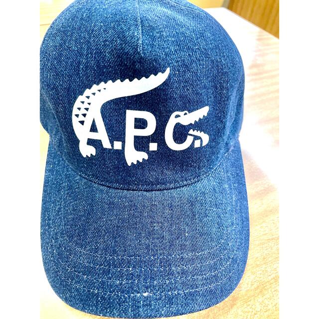 LACOSTE - 今期A.P.C.×ラコステ コラボ ビッグロゴインディゴキャップ LACOSTE - 今期A.P.C.×ラコステ コラボ ビッグロゴインディゴキャップ