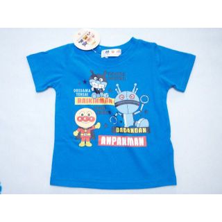 アンパンマン(アンパンマン)の新品　110cm　アンパンマン　だだんだんと一緒半袖Tシャツ　ブルー(Tシャツ/カットソー)