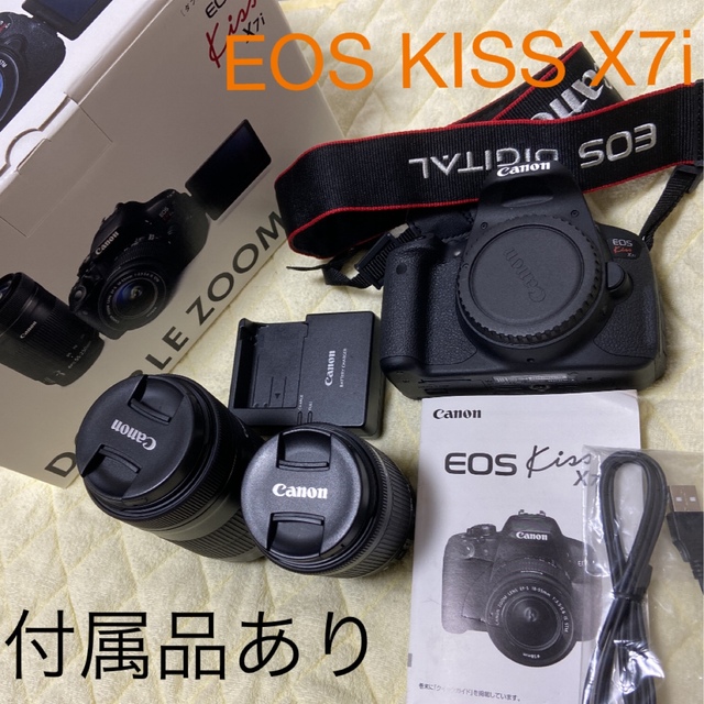 直送商品Canon - Canon EOS KISS X7i ダブルズームキット 美品の通販 ...