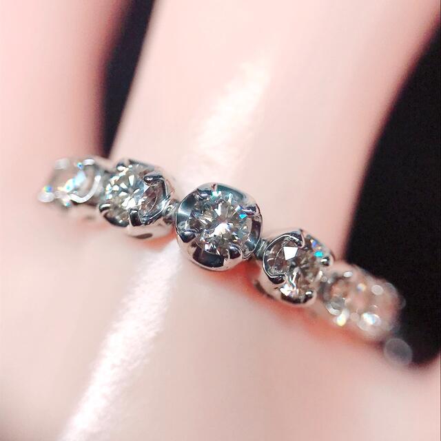 0.50ct QVC ダイヤモンド チェーンリング PT950 フリーサイズの 0.50ct QVC ダイヤモンド チェーンリング PT950 フリーサイズの