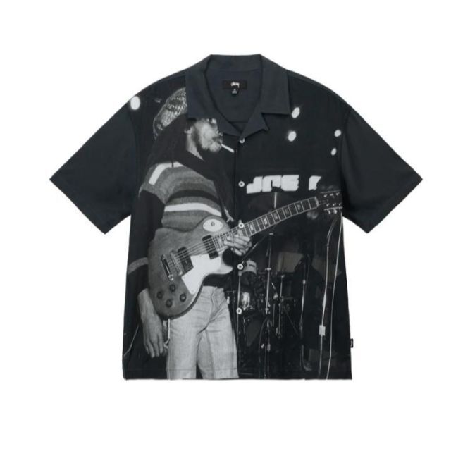 Stussy BOB MARLEY OPEN COLLAR SHIRT M