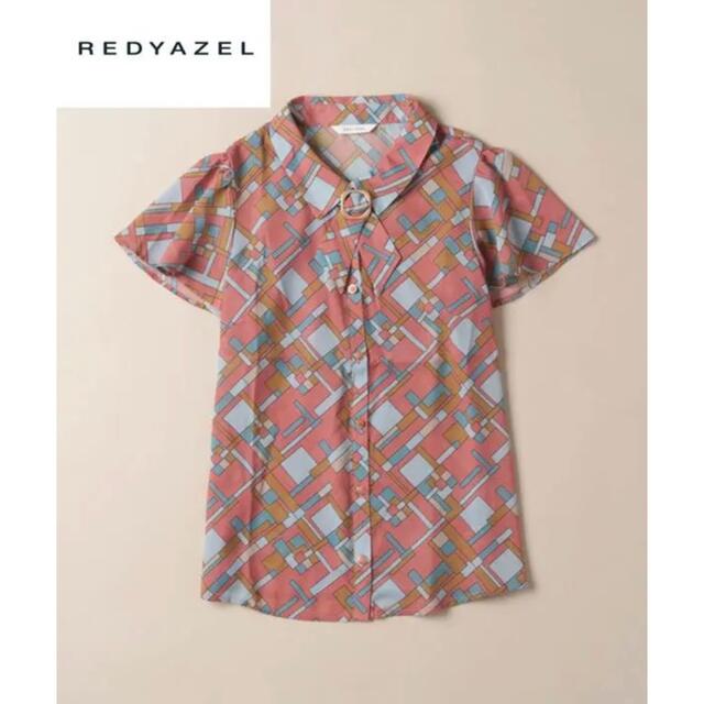 REDYAZEL(レディアゼル)の-月桃様専用-【極美品】REDYAZEL オリジナル　幾何学　フリル　ブラウス レディースのトップス(シャツ/ブラウス(半袖/袖なし))の商品写真