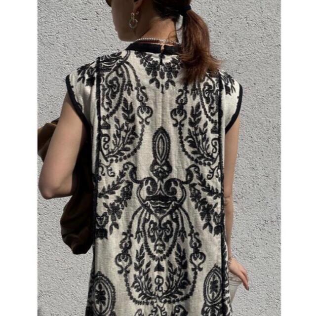 Ameri VINTAGE(アメリヴィンテージ)の専用★Ameri DAMASK EMBROIDERY LINENDRESS★新品 レディースのワンピース(ロングワンピース/マキシワンピース)の商品写真