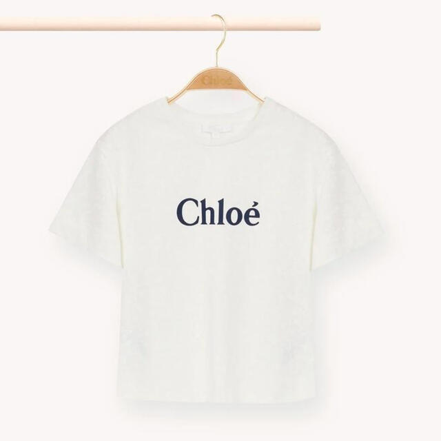 Chloe(クロエ)のChloe kids クロエ キッズ  花柄ロゴTシャツ  レディースのトップス(Tシャツ(半袖/袖なし))の商品写真
