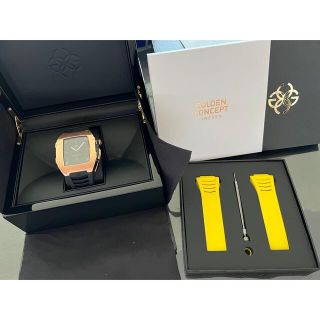 アップルウォッチ(Apple Watch)の極美品 GOLDEN CONCEPT RST44 交換用ベルト黄付き(ラバーベルト)