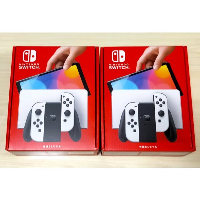 家庭用ゲーム機本体2台 Nintendo Switch 有機ELモデル ホワイト 新品