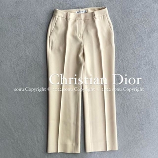クリスチャンディオール(Christian Dior)のChristian Diorクリスチャン ディオール シルク混スラックス パンツ(カジュアルパンツ)