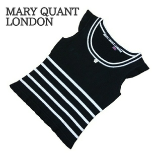 マリークワント(MARY QUANT)のMARY QUANT LONDON　マリークワント　ノースリーブボーダーニット(ニット/セーター)