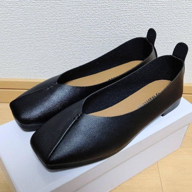 フラットシューズ パンプス2way  ブラック  22.5cm レディースの靴/シューズ(バレエシューズ)の商品写真