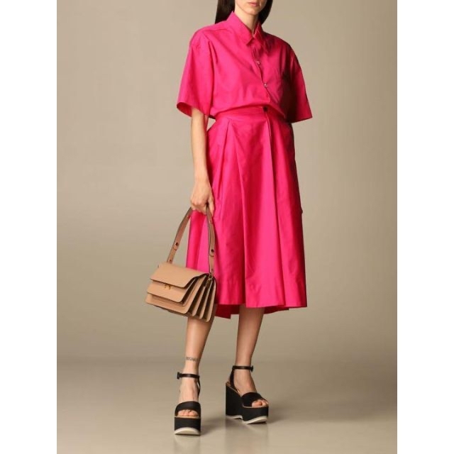 2021SS MARNI マルニ コットン タック スカート 36 ピンク