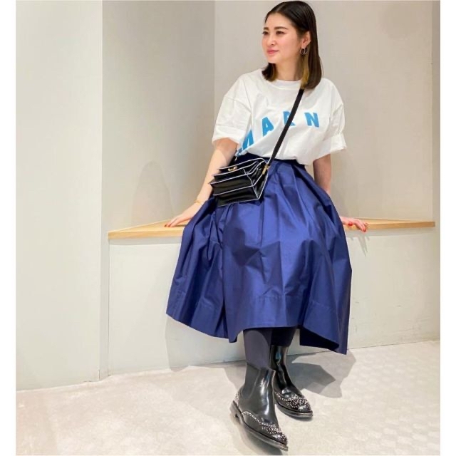 2021SS MARNI マルニ コットン タック スカート 36 ピンク