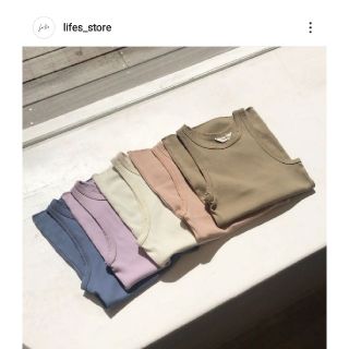 トゥデイフル(TODAYFUL)の【美品】 TODAYFUL リブコットンタンクトップ リブインナー アメスリ(タンクトップ)