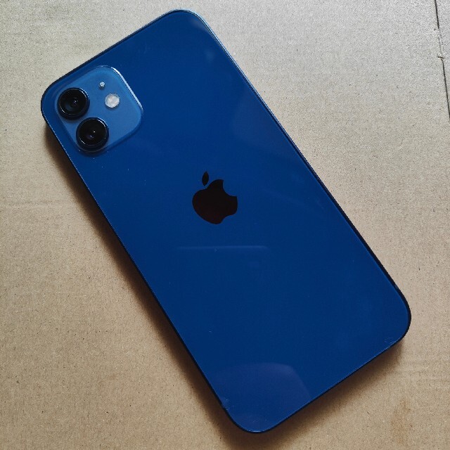 新発売】 12 iPhone - Apple ブルー SIMフリー GB 64 スマートフォン
