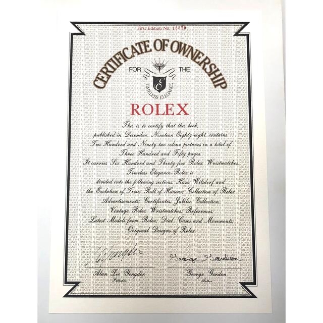 ROLEX(ロレックス)の希少ROLEX BY GEORGE GORDON ロレックス創業85周年記念本 エンタメ/ホビーのコレクション(その他)の商品写真