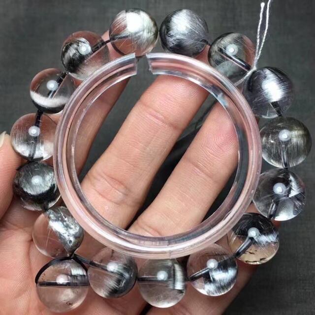 ⭐︎【高級】プラチナタイチンルチルクォーツ  ブレスレット 12mm