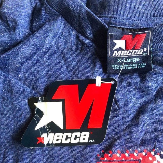 新品 90s USA製 メッカ 長袖Ｔシャツ ネイビー XL Mecca USA 3