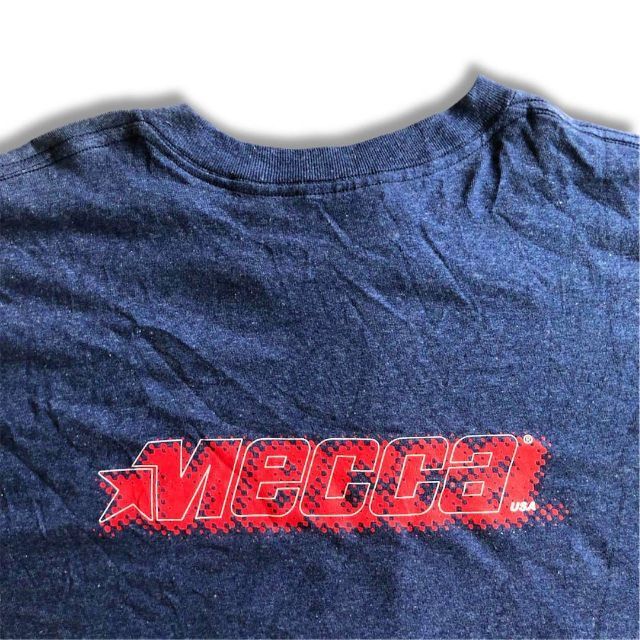 新品 90s USA製 メッカ 長袖Ｔシャツ ネイビー XL Mecca USA 7