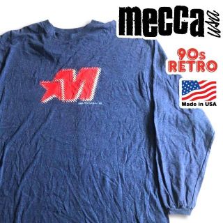 メッカ(MECCA)の新品 90s USA製 メッカ 長袖Ｔシャツ ネイビー XL Mecca USA(Tシャツ/カットソー(七分/長袖))