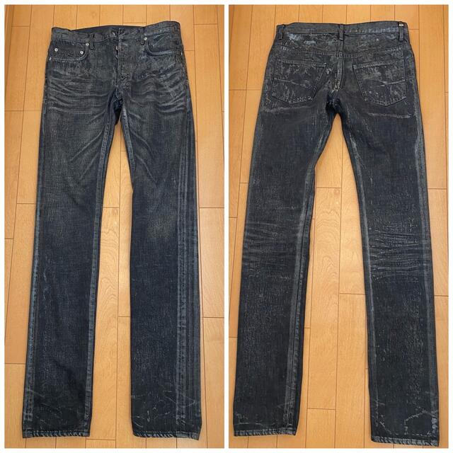 エディ期Dior Homme 07AWラスターコーティングブラックデニム26 エディ期Dior Homme 07AWラスターコーティングブラックデニム26