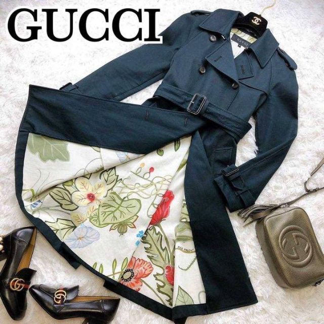 うのにもお得な Gucci - 【完全体】GUCCI トレンチコート 花柄