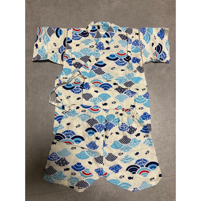 甚平　90 キッズ/ベビー/マタニティのキッズ服男の子用(90cm~)(甚平/浴衣)の商品写真