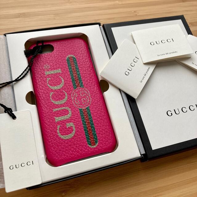 Gucci(グッチ)の新品 GUCCI グッチ iPhone 7 8 SE2/3 スマホケース 正規品 スマホ/家電/カメラのスマホアクセサリー(iPhoneケース)の商品写真