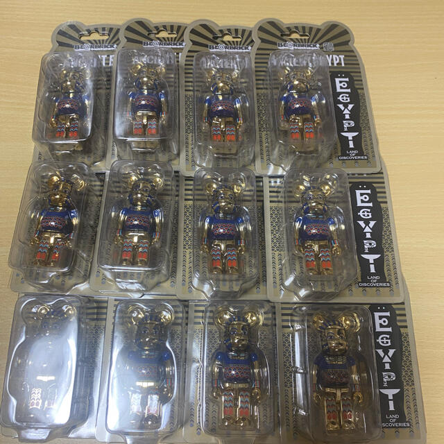 新商品 ベアブリック Ancient Egypt 100% Bearbrick 12個 フィギュア ...