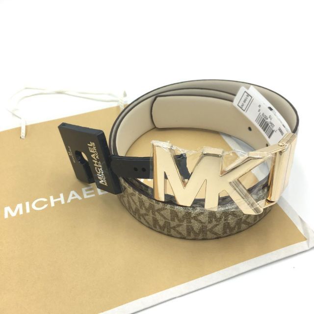 [MICHAEL KORS] シグネチャー リバーシブル ベルト(ゴールド)