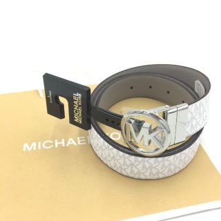 マイケルコース(Michael Kors)の[MICHAEL KORS] シグネチャー リバーシブル ベルト(ホワイト)(ベルト)