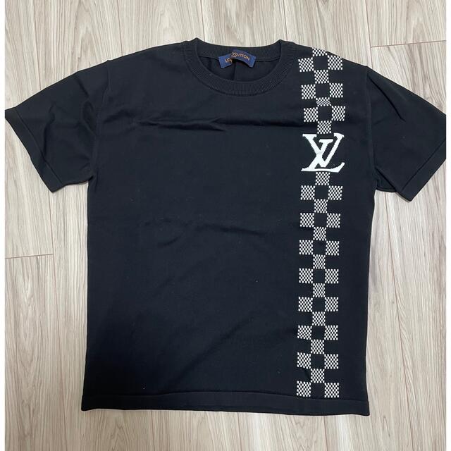 ルイヴィトン ヴァージル・アブロー ダミエ Tシャツ サマーニット Lサイズ-