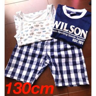 ウィルソン(wilson)の男子130cm Wilson プラティクス半袖Tシャツ　ハーフパンツタンクトップ(Tシャツ/カットソー)